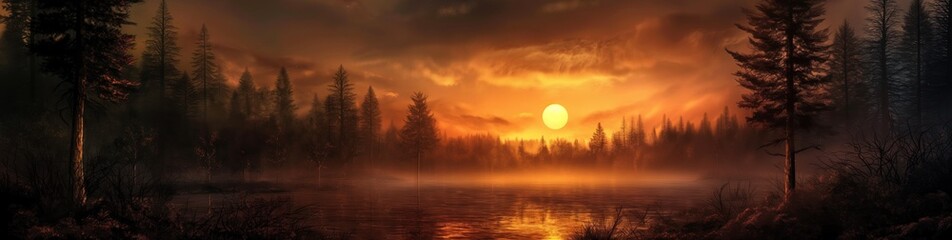 Fototapeta premium SUNSET PANORAMA