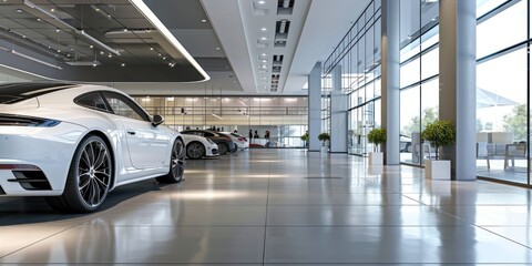 modern car showroom