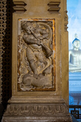 Religious Relief Statue at Kelaniya Temple