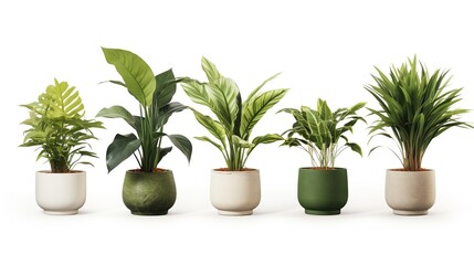 Set of plant isolated on white background 