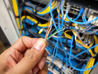 The LAN cable