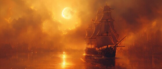 Fiction scene of a spaceship coming into dock