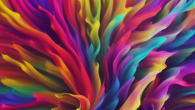 Colorful Abstract Fractal Art Light Pattern