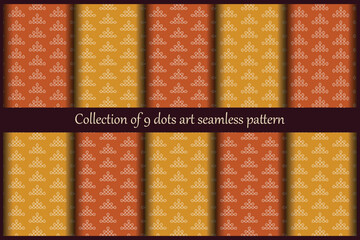 Collection of indian kolam seamless patterns.