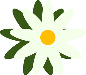 Flower cartoon in icon style