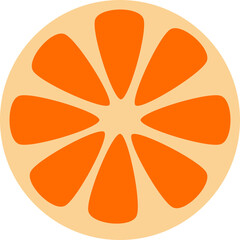 Orange cartoon in icon style