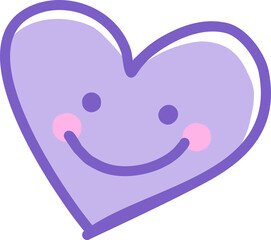 Heart cartoon in icon style