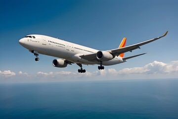 Obraz premium airplane in the blue sky