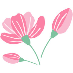 Flower cartoon in icon style