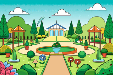 Fototapeta premium cemara garden background is