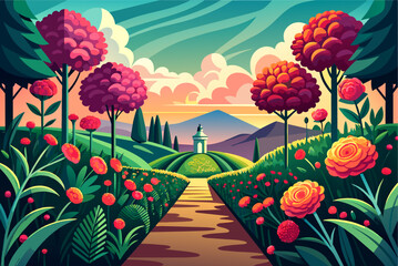 carnation garden background is