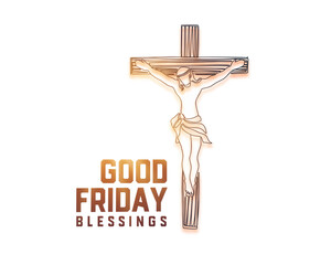 holy week good friday religious background with crucifixion design - 759387455
