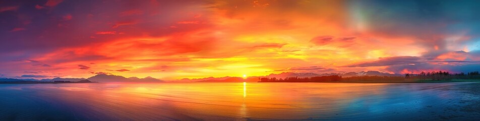 Fototapeta premium Sunset panorama