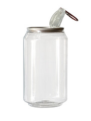 Plastic beverage can (with clipping path) isolated on white background
