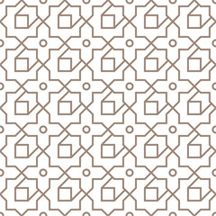 Seamless abstract geometric pattern in Islamic style