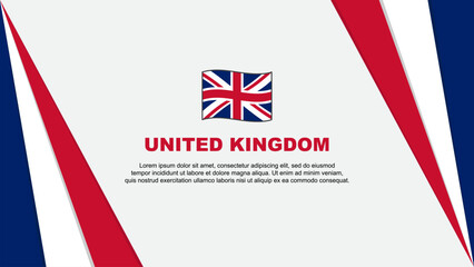 United Kingdom Flag Abstract Background Design Template. United Kingdom Independence Day Banner Cartoon Vector Illustration. United Kingdom Flag