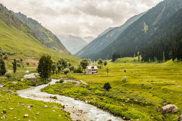 Trekking to Sukhnai village, Warwan Valley, Kashmir, India