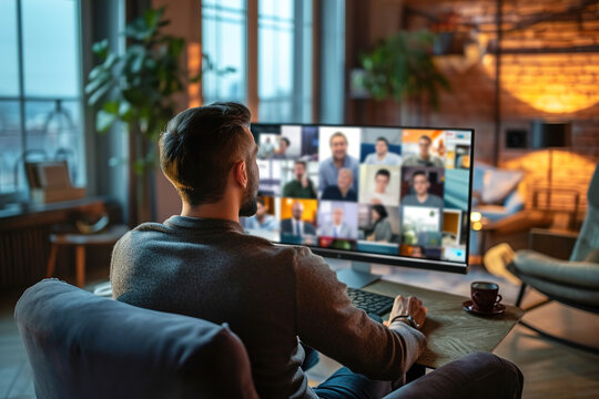 Participants networking in a virtual conference environment.