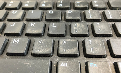 A dirty keyboard