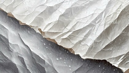 Illustration of crumpled, wet and torn white paper.
 - obrazy, fototapety, plakaty