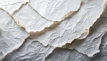 Illustration of Crumpled and wet white paper texture.
