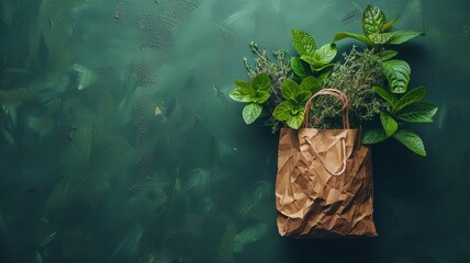responsible consumption bags, avoid plastics and use cloth and paper bags - obrazy, fototapety, plakaty