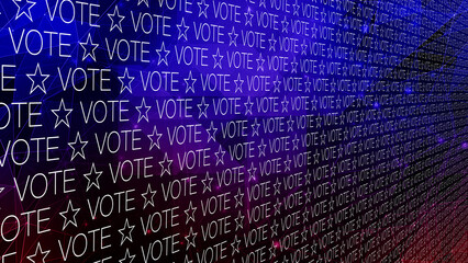 Vote text and connected lines creative presidential election background template for your presentation