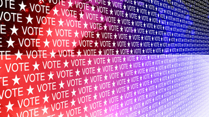 Election background with vote text and world globe political voting template for presidential election presentation