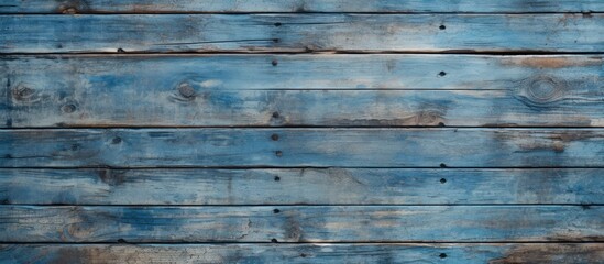 Vintage Blue Weathered Wooden Surface