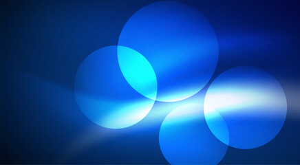 Shiny Light Neon Bubble Circles. Vector illustration For Wallpaper, Banner, Background, Card, Book Illustration, landing page
