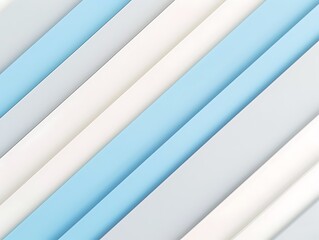 Fototapeta premium A diagonal striped background composed of overlapping light blue, white, and gray cardstocks. wallpaper design,presentations, banners, flyers, cover pages.