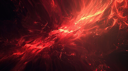Fototapeta na wymiar 3D rendering abstract red fractal light background.