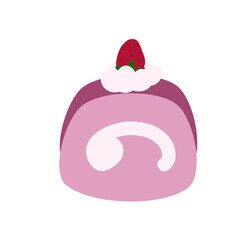 Roll cake, sweet cake, sweet food, cafe menu