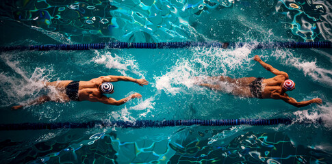 Speed demons: swimmers race to the finish line