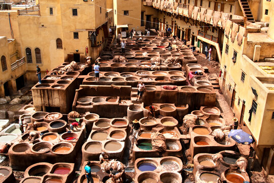 Chouara tannery is probably the most well known and certainly the most beautiful tannery in the world. Located in Fes, Morocco,