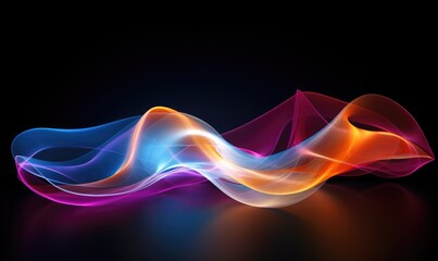 vibrant streaks of color in abstract shapes 