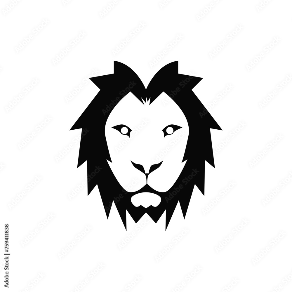 Canvas Prints lion head logo icon