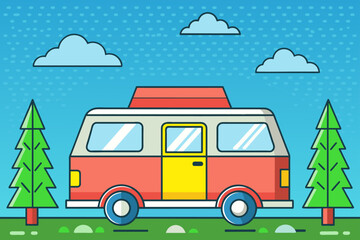 van cute background is tree