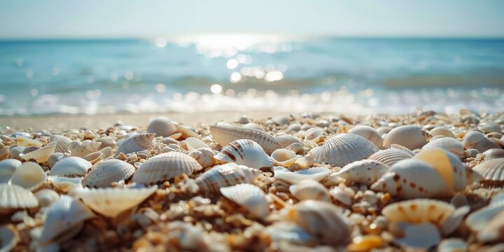 A beach made entirely of tiny seashells
