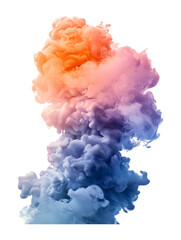 Background featuring vibrant colored smoke effects.