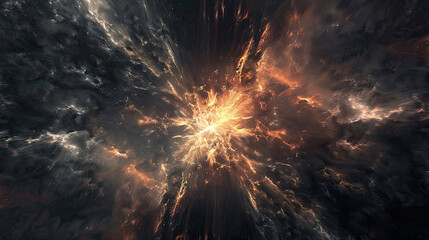 fractal looking like a synapse with many nerve ends.