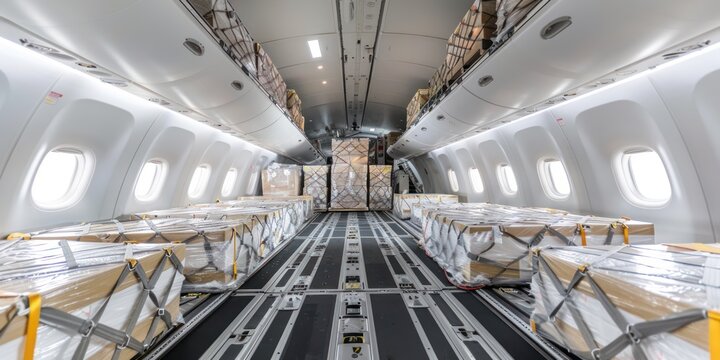 interior cargo in passenger plane 