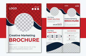 Creative modern abstract and minimalist Bi Fold Brochure Design