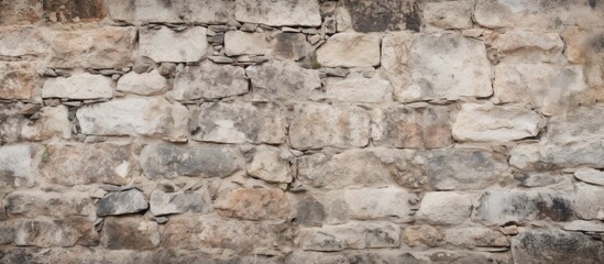 Plastered old stone wall.