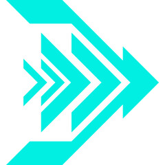 Blue Futuristic Arrow