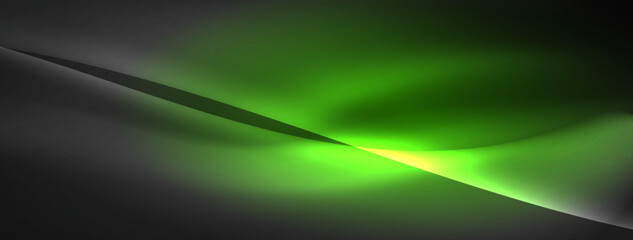 Obraz premium Lines and waves with neon light effect background for wallpaper, business card, cover, poster, banner, brochure, header, website