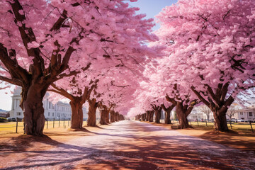 Naklejka premium spring in the park.