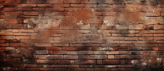 Grunge brick wall texture with vintage pattern.