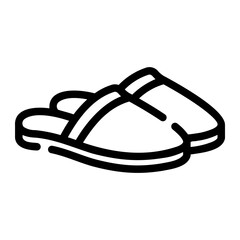 slipper Line Icon - obrazy, fototapety, plakaty