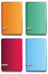 Rolgordijnen Kinderen Four brightly colored vector file folders
